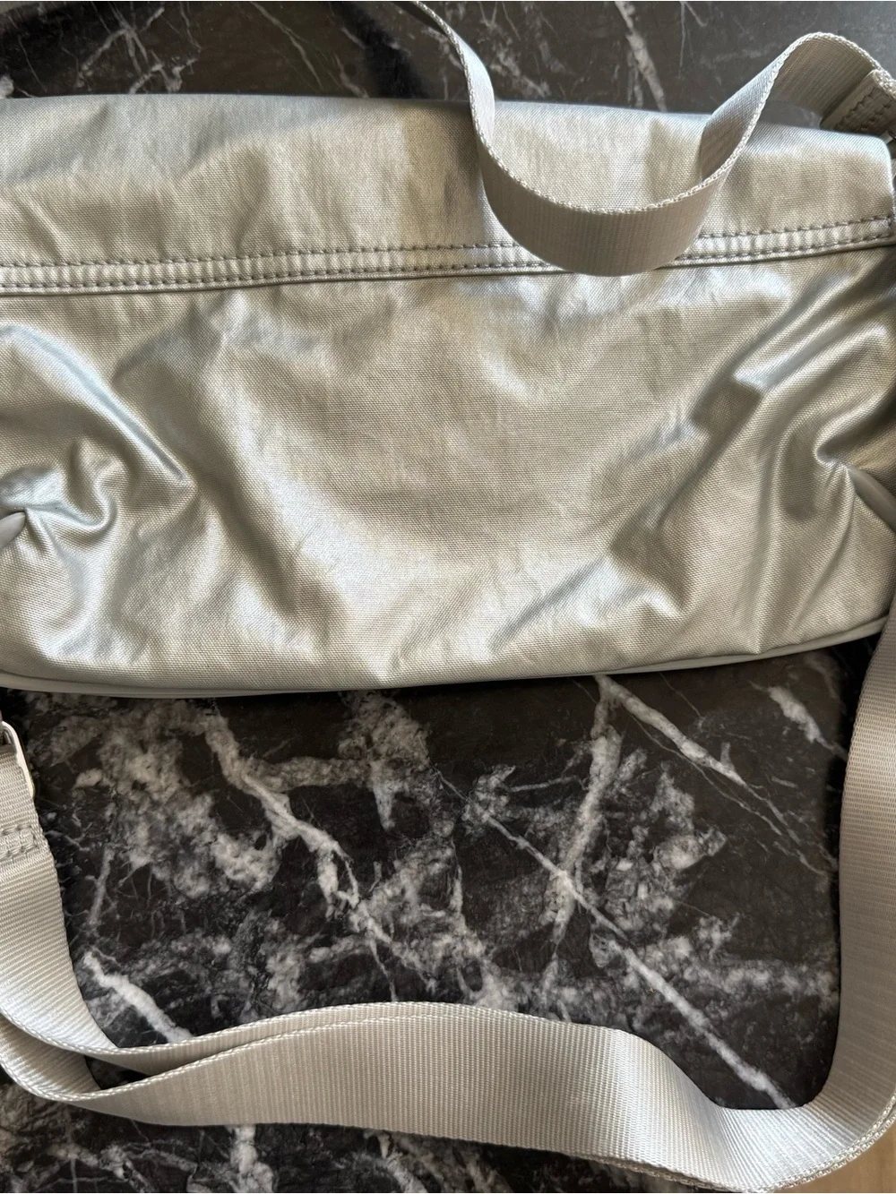 Kipling Metallic Light Silver Crossbody Bag